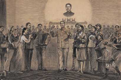 詹忠效 敬爱的周总理永远和我们在一起 镜心